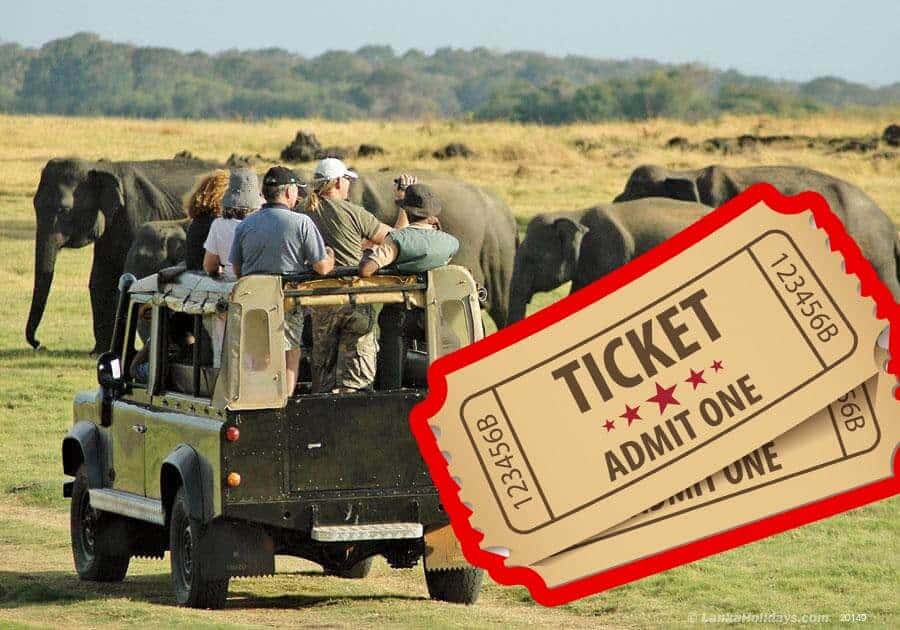 Minneriya National Park ticket prices